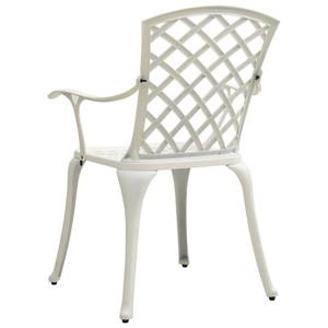 Bistroset (5-teilig) 3011682-2 Weiß - Metall - 90 x 74 x 90 cm