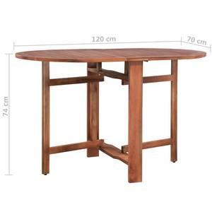 Esstischset (5-teilig) 44020 Braun - Massivholz - Holzart/Dekor - 70 x 74 x 120 cm