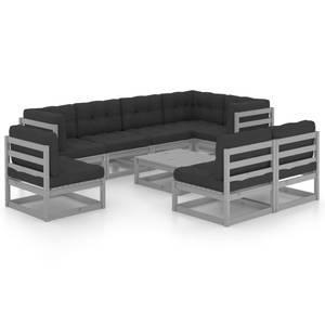 Garten-Lounge-Set (9-teilig) 3009798-2 Anthrazit - Grau