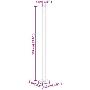 Auvent latéral 3016425-6 Hauteur : 200 cm