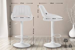 Tabouret de bar Milet Blanc - Blanc