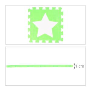 27x pièces de tapis de jeu blanc-vert Vert - Blanc