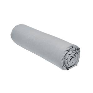 Spannbettlaken 2 Personen uni Essential Grau - 90 x 200 cm