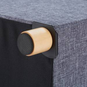 Sitzhocker mit Stauraum Braun - Grau - Holzwerkstoff - Kunststoff - Textil - 38 x 40 x 38 cm