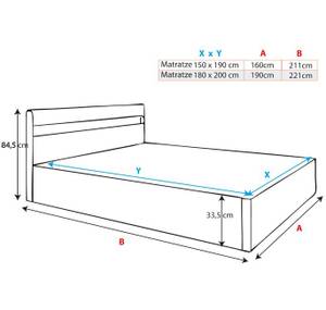 Lit coffre Bahia avec Matelas Noir