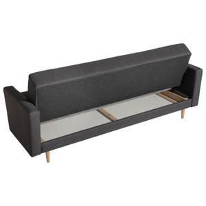 Jesper Sofa 3-Sitzer mit Bettfunktion Grau - Textil - Holz teilmassiv - 224 x 84 x 82 cm