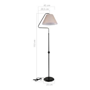 Lampadaire Ellesmere noir / taupe Noir - Métal - 45 x 152 x 45 cm