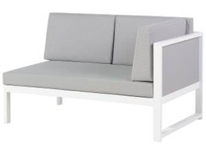 Lounge Set CASTELLA 4-tlg Grau - Weiß - Metall - 250 x 65 x 205 cm