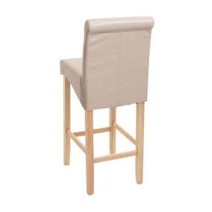 Barhocker C33 Beige - Braun - Kunstleder