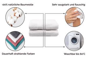 Badetuch 00000411 2er-Set Weiß