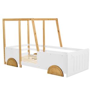 Kinderbett Oceanus Ⅳ Weiß - Holzwerkstoff - Metall - Massivholz - 95 x 124 x 208 cm