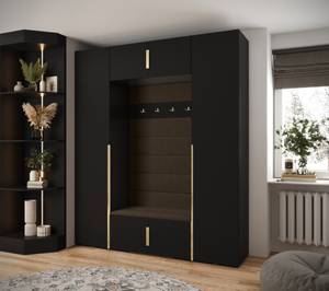 Garderobe Inova 1 Z13 Schwarz - Braun - Gold - Gold