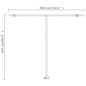 Markise 3006543-1 Grau - Metall - 300 x 250 x 300 cm