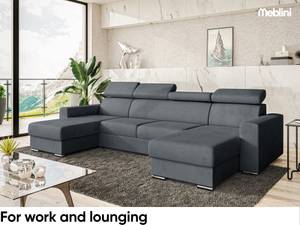 Ecksofa Voss U-Form Grau