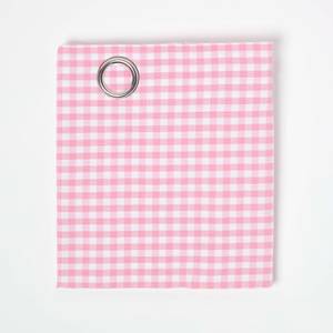 Gardinen mit Ösen Gingham im 2er Set Pink - 137 x 228 x 228 cm