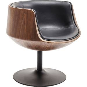 Drehstuhl Club Walnut Braun - Kunstleder - 62 x 75 x 61 cm