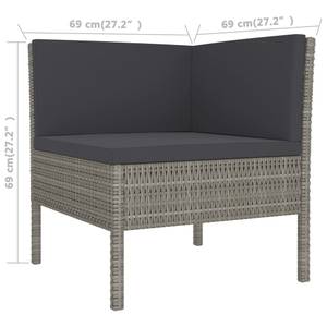 Garten-Sofagarnitur 69 x 69 x 69 cm - Polyrattan