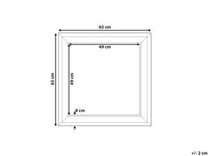 Wandspiegel CAVAN Silber - Metall - 65 x 65 x 4 cm