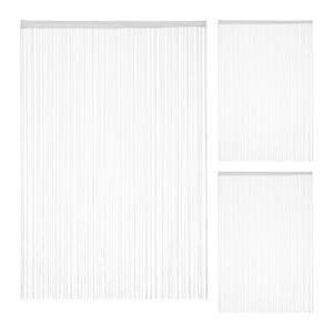 Rideau de fils blanc en lot de 3 Blanc - Textile - 145 x 245 x 1 cm