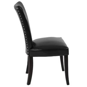 Chaise capitonnée Edinburgh(lot de 2) Noir - Cuir synthétique - 50 x 93 x 62 cm