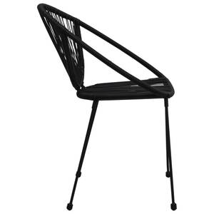 Chaise de jardin Noir - Matière plastique - Textile - 58 x 82 x 57 cm