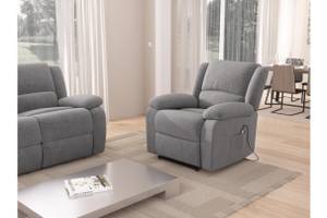 Fauteuil de Relaxation LEO Gris - Fonction relaxation - Avec aide au redressement