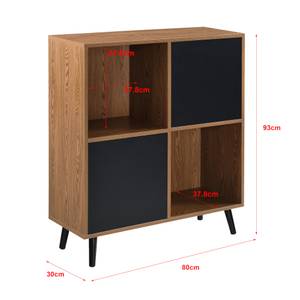 Beistellschrank Heby Braun - Holzwerkstoff - 80 x 93 x 30 cm