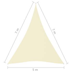 Voile solaire 3016492-2 Blanc crème - 700 x 700 x 500 cm