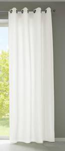 Ösenvorhang Microsatin blickdicht Ösen Weiß - Textil - 140 x 245 x 1 cm