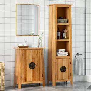 Badmöbel Set 3223461 (2-teilig) Braun - Massivholz - Holzart/Dekor - 48 x 170 x 32 cm