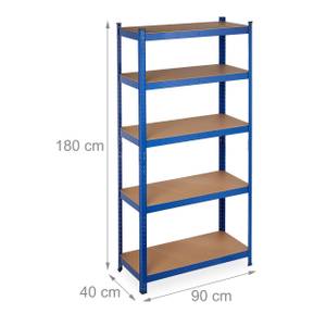 Schwerlastregal 180x90x40 blau Anzahl Teile im Set: 1