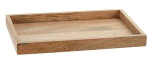 Tablett Mangoholz Holztablett Tischdeko Braun - Massivholz - Holzart/Dekor - 22 x 3 x 33 cm