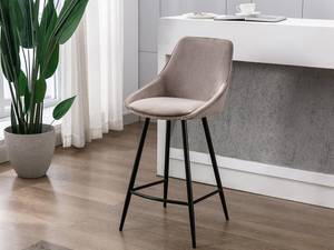 Tabouret de bar MASURIE Lot de 2 Taupe