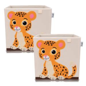 Lifeney Aufbewahrungsbox Set Tiger hell Kunststoff - 1 x 2 x 2 cm