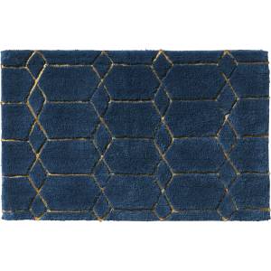 Tapis de bain 50x80cm Bleu - Textile - 50 x 2 x 80 cm