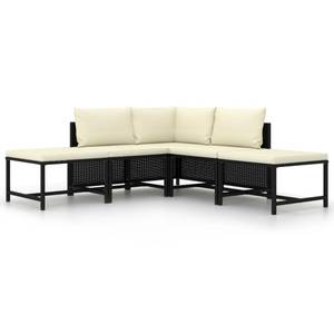 Garten-Sofa-Set (5-teilig) 3010471-10 Schwarz