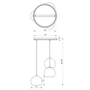 Lustre suspension HAYDEN 45 x 13 x 45 cm