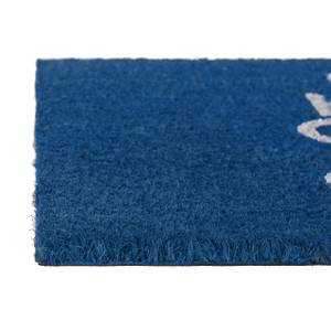 Paillasson „Keep Calm and Come“ coco Bleu - Blanc - Fibres naturelles - Matière plastique - 40 x 2 x 60 cm