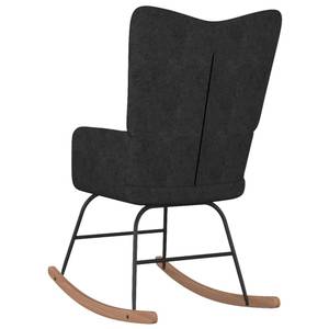 Chaise à bascule avec tabouret 3010050-2 Noir