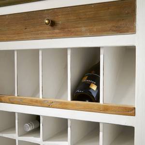Armoire à vin Driftwood Blanc - Bois massif - 73 x 115 x 40 cm