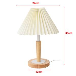 Lampe de table Sittingbourne Blanc - Textile - 24 x 35 x 24 cm