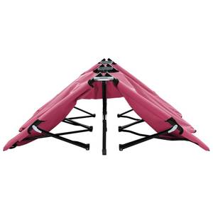 Sonnenliege 3004998 Pink - Metall - 124 x 44 x 194 cm