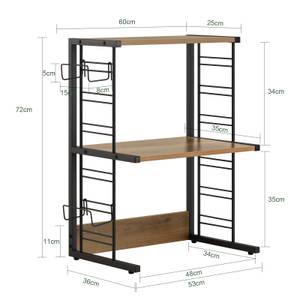 Mikrowellenhalter KCR08-PF Braun - Holzwerkstoff - 60 x 72 x 36 cm