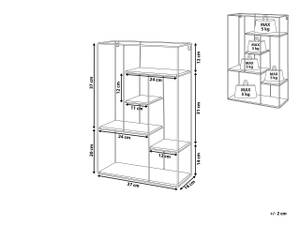 Ablageregal LAUREL Schwarz - Braun - Holzwerkstoff - 37 x 57 x 16 cm