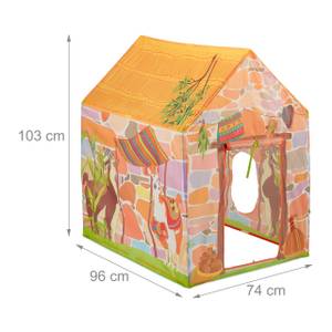 Tente pour enfants avec motifs lamas Vert - Orange - Blanc - Matière plastique - Textile - 74 x 103 x 96 cm
