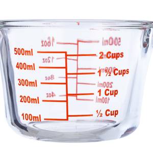 Messbecher Glas 500 ml Rot - Glas - 13 x 9 x 18 cm