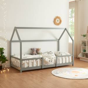 Lit enfant Sisimiut Pin 200 x 90 cm Gris lumineux - Blanc - 206 x 140 x 96 cm