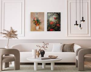 Leinwand 60x40 Vase mit Blumen Textil - 3 x 60 x 40 cm