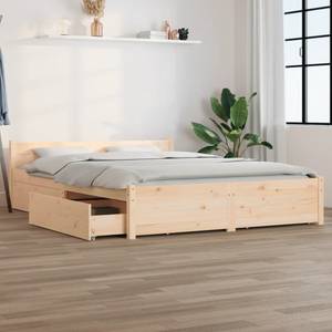 Bettrahmen 3013836-2 Braun - Holz - Breite: 126 cm