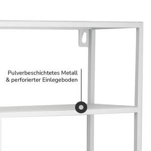Wandboard Metall Wandregal Quadratisch Weiß - Metall - 50 x 50 x 15 cm
